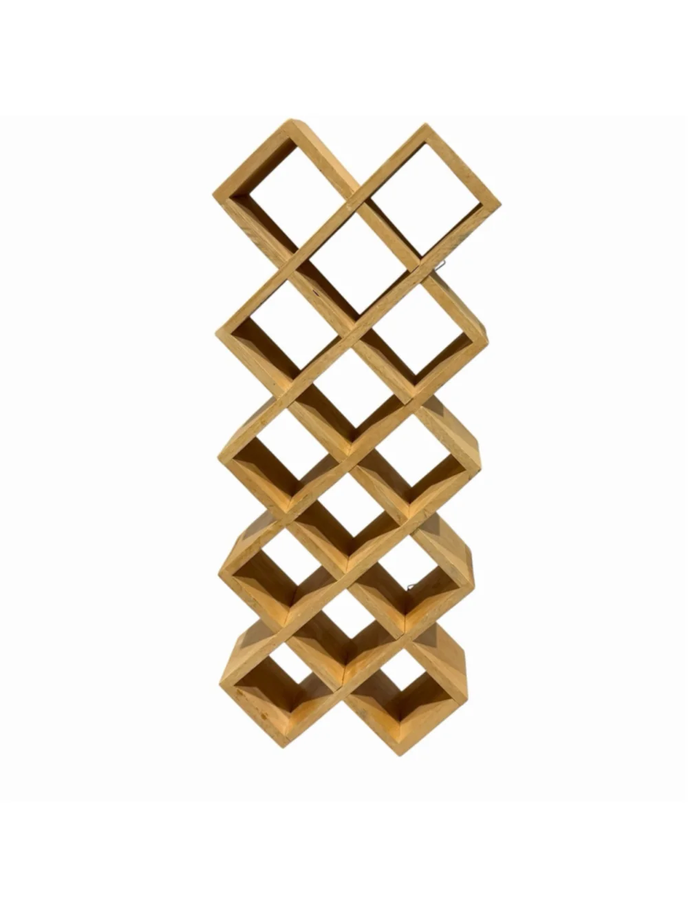 Wood Wall Display Shelf Shadow Box 14 Cubby Hanging Mini Cube Display Spice Rack